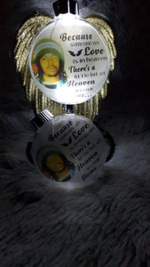 Christmas Memorial Floating Ornament With Angel Wings