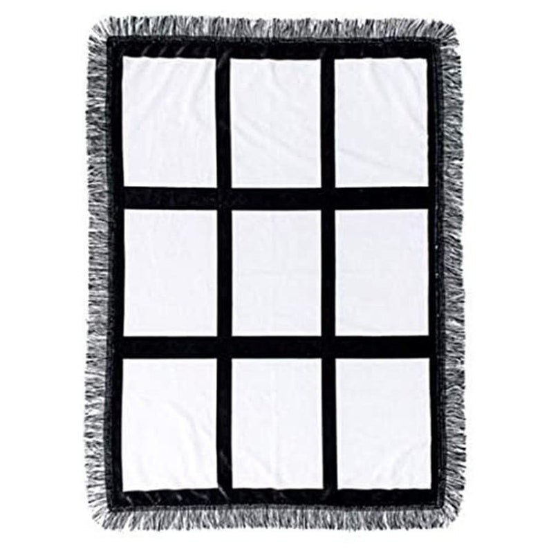 9 panel blank Sublimation High Quality Blanket Throw. Makes a Great Gift!!! Approximately 60" by 40" nine panel